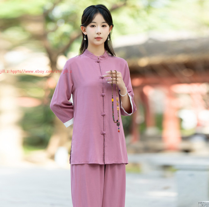 Spring Summer Women Cotton Tai chi Uniforms Kung fu Martial arts Wing Chun Suit