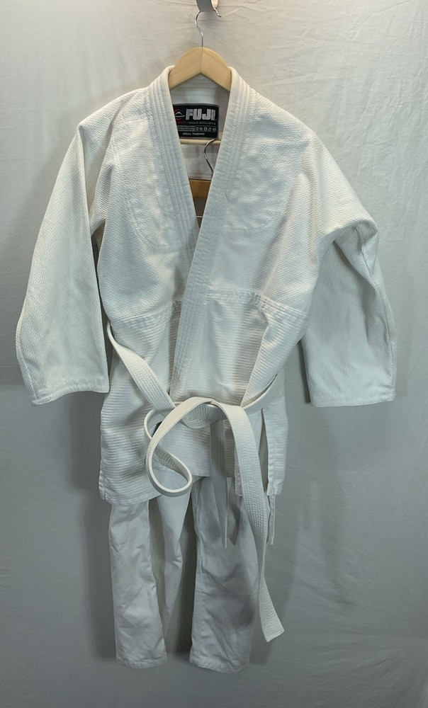 Fuji Gi & Gear BJJ Jiu Jitsu Kimono Jacket Pants Belt Men A3 White Martial Arts