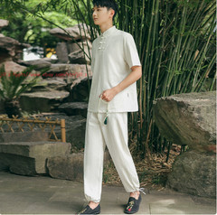 Women Men Cotton Linen Tai Chi Kung Fu Suit Morning Exercise yoga Clothing Sets