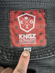 VTG KINGZ KIMONO Gray/Blue Gi Top A2H MMA Judo Jiu Jitsu Distressed Ultralight
