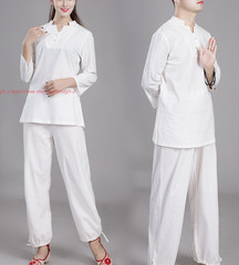 Linen Unisex Chinese Tai Chi Uniforms Kung Fu Clothing YOGA Fitness Zen Clothes