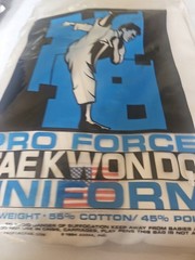 1994PRO-FORCE Ultra Taekwondo Uniform Liteweight, Size 4, 55/45 Stock No. 26441