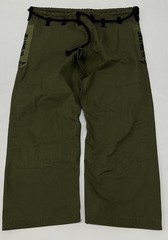 Elite Sports BJJ Gi Pants A3 Olive Green Ripstop Jiu Jitsu Draw String