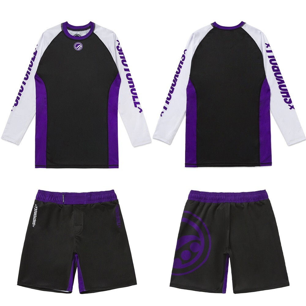 Shoyoroll Ota Competitor Rash Guard LS & Training Fitted Shorts Jiu Jitsu BJJ