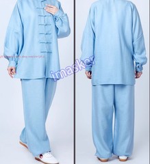 Men Women Linen Tai Chi Uniforms Kung Fu Suit Martial Arts Wing Chun Clothes Set