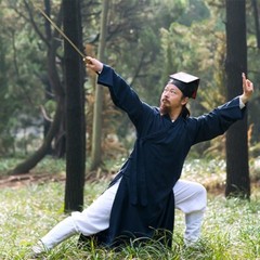 Taoist Robes Taichi Clothing Kungfu Practice Martial Arts Clothes Hanfu Men Robe