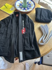 Breakpoint A1 Black Jiu-Jitsu Gi Jacket, Pants & White Belt Set Adult Unisex