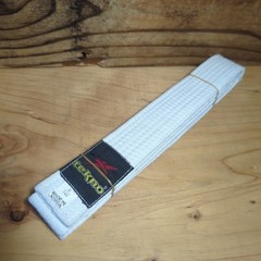 New tekno Taekwondo Uniform Shirt Pants White Belt Size 0 140 cm