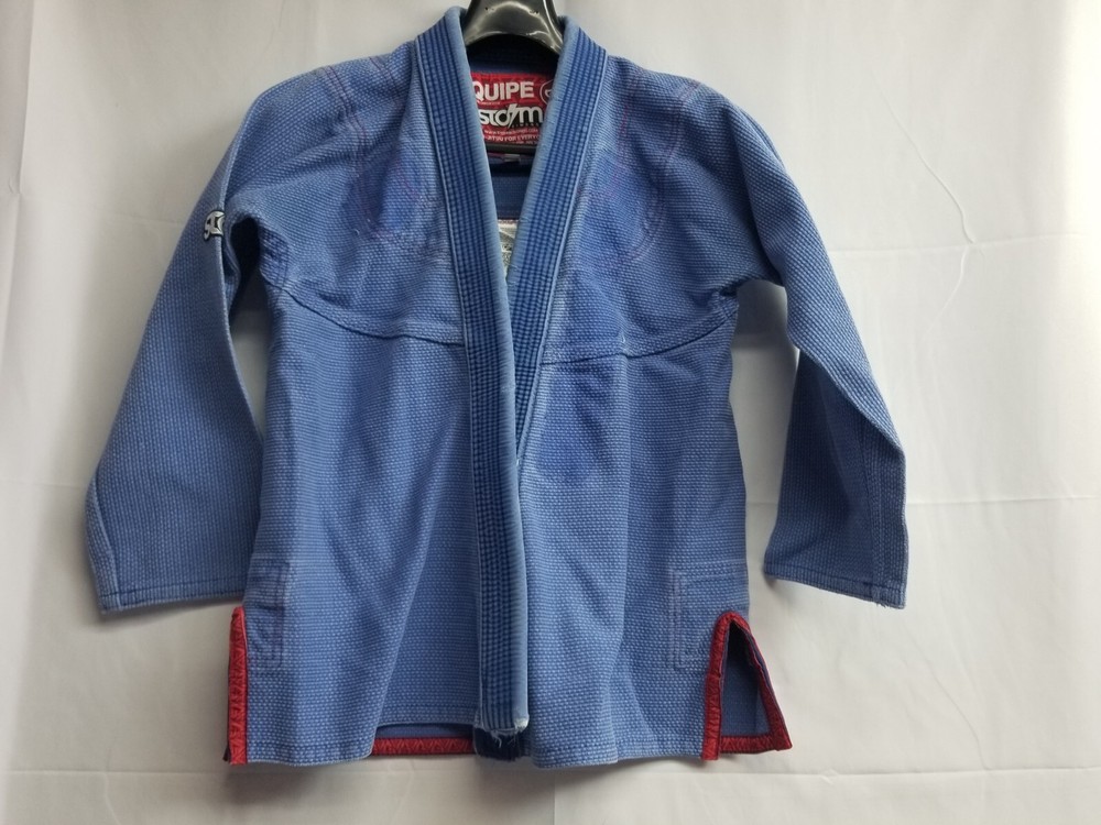 Gracie Barra Equipe Storm Jiu Jitsu Gi Storm Blue No Patches Kimono TOP ONLY A0