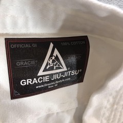 Gracie Jiu-Jitsu Official Kids Gi Set 00 White Jacket Pants BJJ Youth Gi Uniform