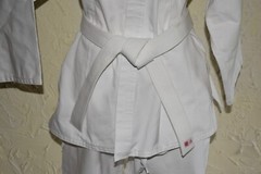 Ladies Or Teen Karate Gi Or Uniform With Jacket White Belt And Pants Size 2