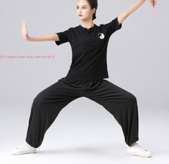 Men Women Chinese Tai Chi Uniforms Kung Fu Wushu Martial Arts Exercise Clothing