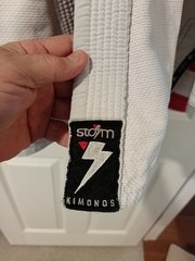STORM Set White Gi BJJ Top Bottom Kimono Size A2