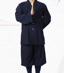 High Quality Casual Suits Buddhist Monk Religion Sets V-Neck Shirt+Pant Uniform