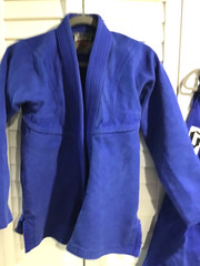 Gameness Martial Arts Professional Fight Wear Size A0 Pants Size 18 Top Blue