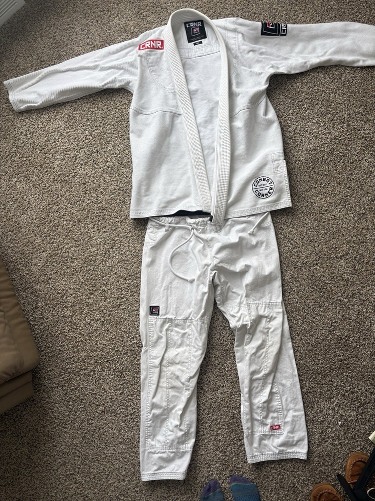 Combat Corner CRNR Jiu Jitsu Cotton GI Size A4, White