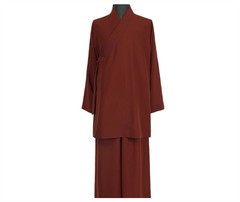 STOCK Buddhist Shaolin Monk Robe Full Set Linen Kung Fu Suit Uniforms Meditation