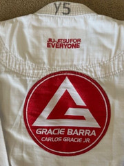 GRACIE BARRA Jiu Jitsu Equipe GB Ripstop Kimono Jacket WHITE Kids Unisex Size Y5