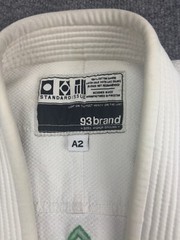 93 Brand Jiu Jitsu Gi Jacket Men’s A2 White MMA Hughes Grappling Academy Logo