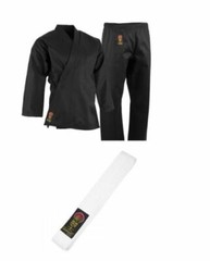 ProForce 7.5 oz. Karate Uniform with Elastic Drawstring Child Youth Adult Black
