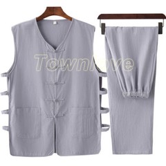 Chinese Kung Fu Tai Chi Vest Sleeveless Garment Martial Arts Wingchun Uniform