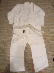 HAYASHI TIGER CLAW’S WHITE JUDO COTTON MARTIAL ARTS UNIFORM , 2-PIECE, SIZE 5
