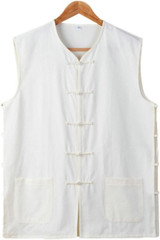 Chinese Waistcoat Wing Chun Sleeveless Vest Martial Arts Buddhist Monks Uniform