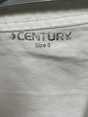 Century Martial Arts Gi Top Size 5 White 100% Cotton Jacket
