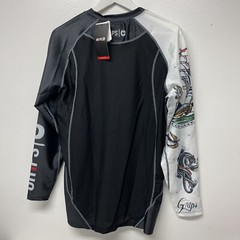 GR1PS Athletics Longsleeve Arte Suave Rashguard XL Black/White New w Tag