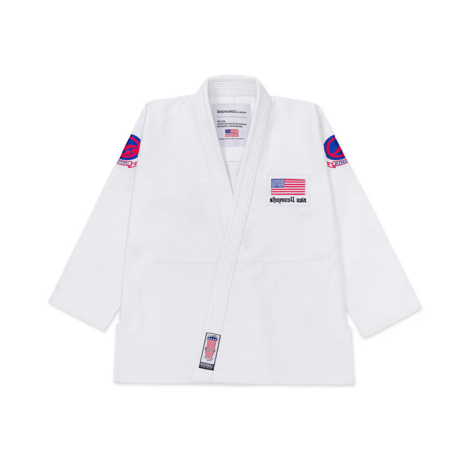 Shoyoroll – White Jiu Jitsu Uniform Batch #151: 24 Americana Kimono BJJ 450 GSM