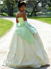 Tiana Princess Dress Costume Party Dress From The Princess And The Frog Cosplay；