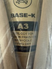 Scramble Men’s Base-K BJJ MMA Gi Sand Khaki 450gsm Top Ripstop Pants Size A3 NEW