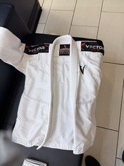 Vector Sports Attila Series Kids Unisex BJJ Gi Set K4 White Jacket & Pants