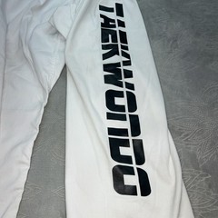 Size 150 (US 12) TECH MMA Martial Arts TAEKWONDO PANTS Kids White Youth
