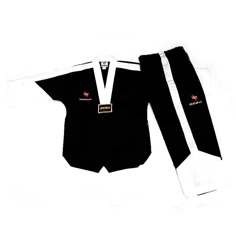 Tae Kwon Art V Neck Hero Uniform Dobok Gi Taekwondo Martial Arts TKD WTF KTA New