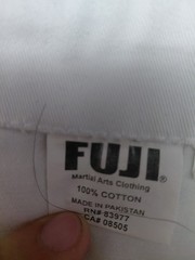 Fuji Kimono Martial Arts Uniform Pants White Drawstring Karate Judo Size 6