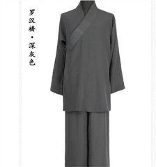 Buddhist Shaolin Monk Robe Full Set Meditation Uniforms Linen Kung Fu Suit Gift