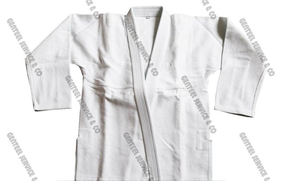 1 coat and 3 pants Blank White for BJJ Pearl weave 450 coat and Rip stop pant A3