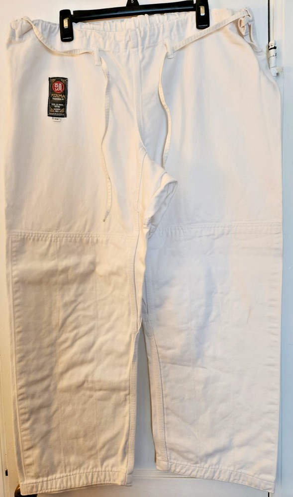 Vintage Early 2000s Atama Gi Kimono Pants -White- A4 -Made In Brazil -Kanji Tag