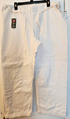 Vintage Early 2000s Atama Gi Kimono Pants -White- A4 -Made In Brazil -Kanji Tag