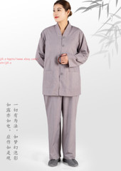 Shaolin Buddhist Monk Meditation Kung Fu Uniform Cotton Suit Temple Tai Chi sets