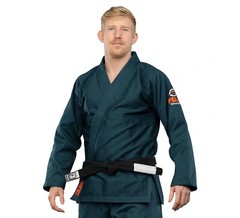 Fuji Lightweight Light Weight Mens Brazilian Gi Jiu-Jitsu BJJ Navy Blue w Orange