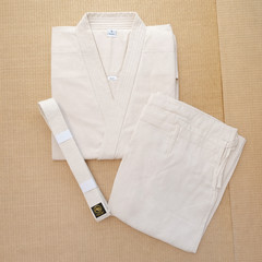 Unbleached Karate Gi Natural Off White Full Contact Canvas Jacket Twill Pants