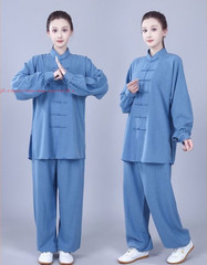 Unisex Kung Fu Tai Chi Suit Cotton Linen Shirt+Pants Wushu Martial art Uniforms