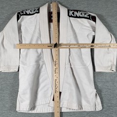 Kingz Basic 2.0 BJJ Gi Jacket Top Kids M1 Medium White Boys Jiu Jitsu Kimono