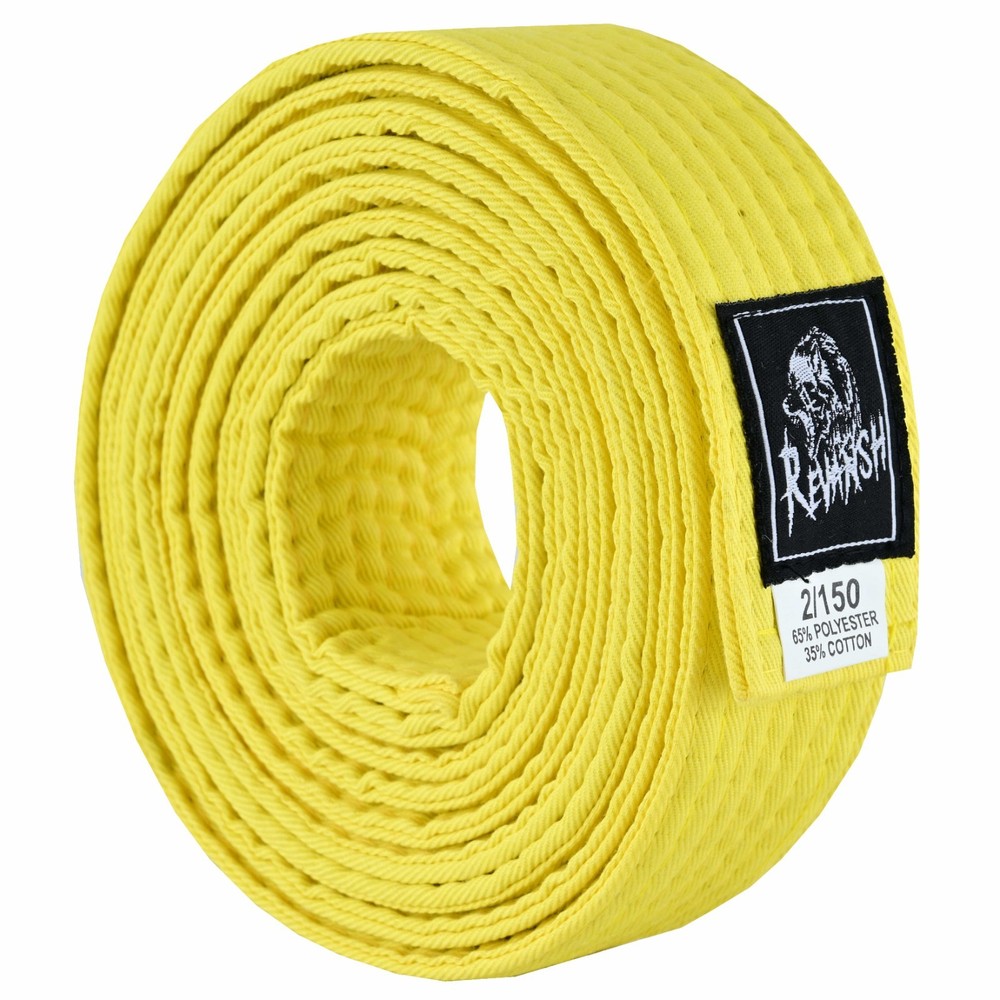 Revansh Yellow Karate Belt Martial Arts Taekwondo Judo Rank Belt Kids Adults 0-5