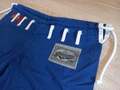 BJJ Globetrotters Travel Pants Trousers Lightweighth Blue Jiu Jitsu Retro Design