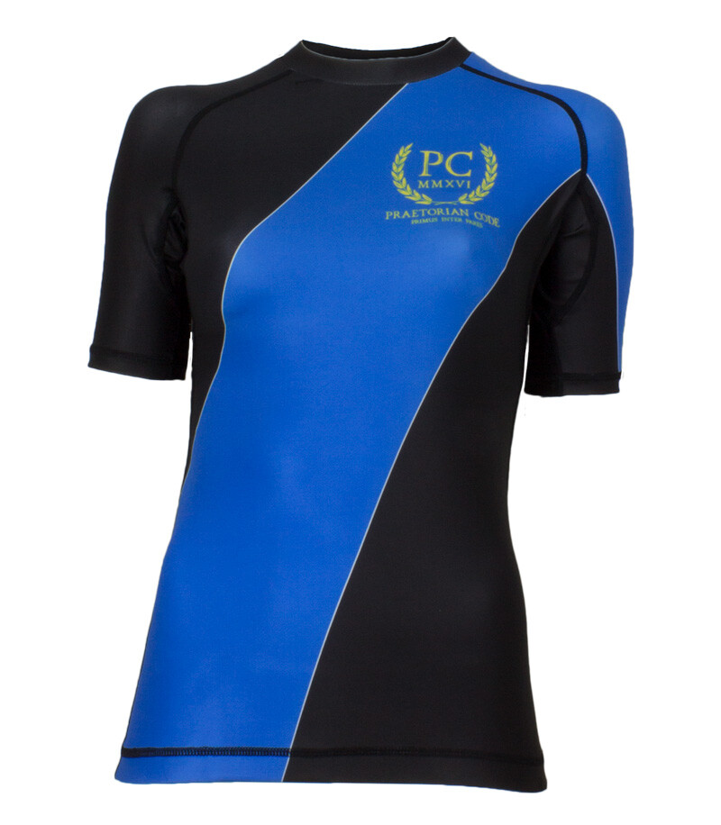 Ranked Rash Guard Short Sleeve Blue (Womens)