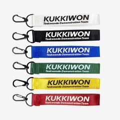Kukkiwon Taekwondo Keychain Set 2pcs 6 Colors Korea Official Authentic