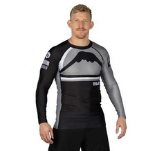 Fuji Mount MMA BJJ Jiu-Jitsu LongSleeve Long Sleeve LS Rashguard – Grey